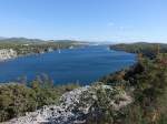 Kroatien, Fluss Krka mit Ausblick auf Sibenik (23.09.2015)