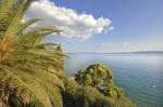 Das Adriatische Meer vom Aussichtspunkt zwischen Tučepi und Makarska aus gesehen.