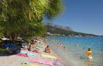 Der Strand in Tučepi an der Adriaküste.