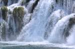 Die Wasserfälle Skradinski Buk im Nationalpark Krka in Kroatien. Aufnahme: Juli 2009.