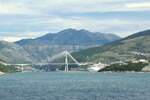 Die Franjo-Tuđman-Brücke in Dubrovnik am 25.10.2014. Sie ist benannt nach Franjo Tuđman, dem ersten Präsidenten Kroatiens nach Erlangung der Unabhängigkeit des Landes im Jahr 1991. 
