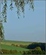 Der Kirchturm von Bourscheid mchte am liebstem immer mit aufs Bild.