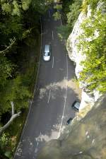 Aussicht von den Felsen Perekop an der Straße Berdorf-Echternach. Aufnahme: August 2007.