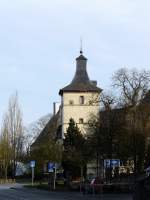 Dieser viereckige Turm (1626) war frher der Hauptzugang zum Schloss von Wiltz (Luxemburg), den man ber eine Zugbrcke erreichte.