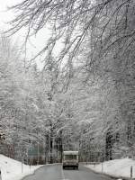 Diese Campingurlauber hatten sich zu Ostern bestimmt anderes Wetter in Luxemburg erwartet. Bild aufgenommen zwischen Nothum und Wiltz am 22.03.08.