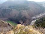 Aussicht auf den gleichnamigen Tunnel von dem Aussichtspunkt  Hockslay  in der Nhe von Kautenbach am 17.03.08.