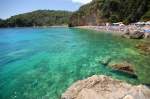 Der Strand südlich von Budva. Aufnahme: 2. Juli 2012.