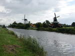 Aussicht auf die Windmühlen De Widde Meuln und Bovenrijge Molen bei Ten Boer (28.07.2017)