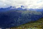 Blick von Narvikfjellet in nordöstlicher Richtung. Aufnahme: Juli 1985 (digitalisiertes Negativfoto).
