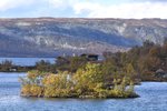 HOL, 09.09.2016, Blick aus dem Zug auf den Ustevatn-See