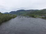 Fluss Lågen im Gudbrandsdalen Tal bei Oyer, Provinz Innlandet (24.05.2023)