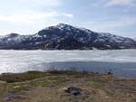Berg Sikkilsdalshoa (1776 M.) am Sjodalsvatnet See (25.05.2023)