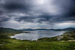 Blick von Fylkesvei 51 (Bygdinwegen) auf Kaldfjorden im norwegischen Oppland.