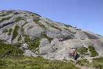 Die erste Herausforderung auf dem Wanderweg von Øygardsstølen nach Kjeragbolten südlich der Lysefjord in Norwegen.