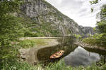 Am See Eidfjordvatnet bei Øvre Eidfjord im norwegischen Hardanger.