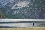 Am See Eidfjordvatnet bei Øvre Eidfjord im norwegischen Hardanger.