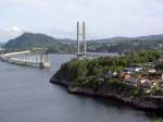 Aussicht auf Knarvik am Sorfjord mit E39 Brcke (26.06.2013)