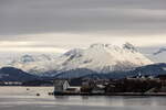 Das Ufer bei Vestland - eine norwegische Provinz (Fylke) - am 19. Februar 2024.


