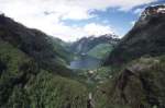 Blick auf den Geirangerfjorden.