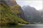 Der zum UNESCO-Weltnaturerbe gehrende Naeroyfjord ist einer der schmalsten Fjorde Norwegens. 27.09.2012

