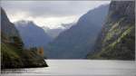 Einfahrt ins UNESCO-Weltnaturerbe Naeroyfjord. 27.09.2012
