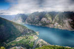 Norwegen - Blick aufUrlandsfjorden vom Hoden (947 Meter).