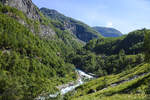 Landschaft an der Flåmsbahn (Norwegen).