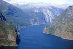 Norwegen - Blick auf Aurlandsfjorden von Stegastain.