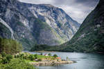 Norwegen - Nærøyfjorden bei Borgaviki. Aufnahme: 16. Juli 2018.