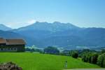 Auf der  Riedberg-Pastrasse  von Fischen/Allgu nach Bregenz, Blick auf sterreichs Bergwelt in  Vorarlberg - 16.07.2011