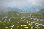 Die Grossglockner Hochalpenstraße vom Hochtor aus gesehen.