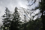 Schareck (2606 Meter) nach einem sommerlichen Schneefall. Aufnahme: 6. August 2016.