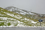 Die Kehre 19 »Messehallen« an der Großglockner Hochalpenstraße nach einem sommerlichen Schneefall.