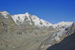 Blick von der Kaiser-Franz-Josef-Höhe im Nationalpark Hohe Tauern in Österreich. Aufnahme: 7. August 2016.