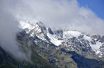 Berge  unter den Wolken im Nationalpark Hohe Tauern. Aufnahme: 6. August 2016.