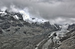 Blick auf Pasterze von Kaiser-Franz-Josef-Höhe nördlich von Heiligenblut in Österreich.