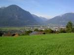 Ausblick von Dölsach auf Lienz und die Lienzer Dolomiten (19.09.2014)