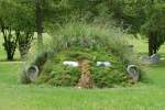  Der Kopf des Riesen , so heisst
diese Darstellung im Rahmen der
Botanica 2009 in Bad Schallerbach.
(07.06.2009)
