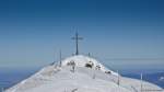 Gipfelkreuz am Geiereck auf dem Untersberg in 1806 Meter Hhe ber NN, 09.02.2008.