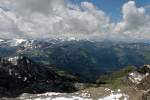 Blick vom Kitzsteinhorn auf die westlichen Hohen Tauern mit Venedigergruppe