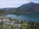 Blick auf St.Gilgen am Wolfgangsee und zum Schafberg; 14.10.2012