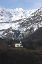 Romedikirche Thaur mit Nordkette (14.03.2009)