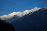 Schneebedeckte Berge am 29.01.2011 in Schwaz. 