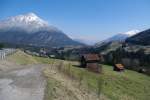 Aussicht auf Arzl im Pitztal mit Heiterwand 2615 M.