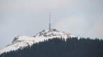 Blick auf das Kitzbheler Horn vom Hahnenkammbahnhof aus.