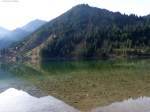 Vilsalpsee bei Tannheim im Tannheimer Tal und liegt auf dem Gebiet der Gemeinde Tannheim im Bundesland Tirol, Bezirk Reutte/Österreich (Oktober 2013)