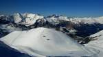 Zillertal Alpen von der Hintertuxer Gletscher (Gefrorene Wand 3250m) am 28.3.2015.