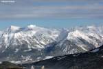 Oberhalb von Oberstdorf (unten im Tal hinten) sind u.