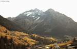Kleinwalsertal in Österreich mit dem Widderstein (Scan vom Dia, November 1983)