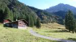 Unbewirtschaftete Alpe im Gemsteltal (Bezirk Bregenz, Land Voralberg/Österreich, Oktober 2013)